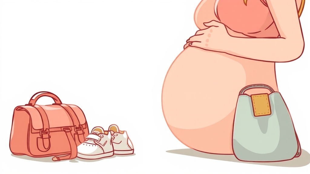 출산 가방, 언제 준비할까? (illustration 스타일)