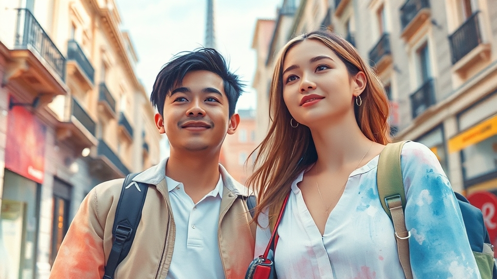 AI 기능 (실시간 통역 등) (watercolor 스타일)