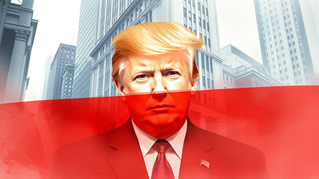 트럼프 관세 정책, 증시에 미칠 영향 (watercolor 스타일)