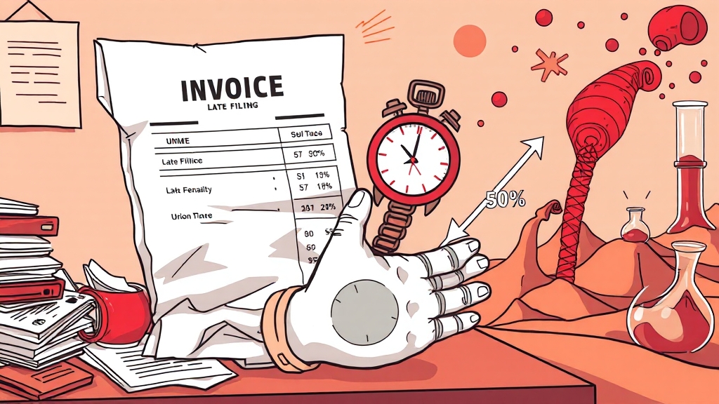 기한 후 신고 시 가산세 종류별 분석 (cartoon 스타일)