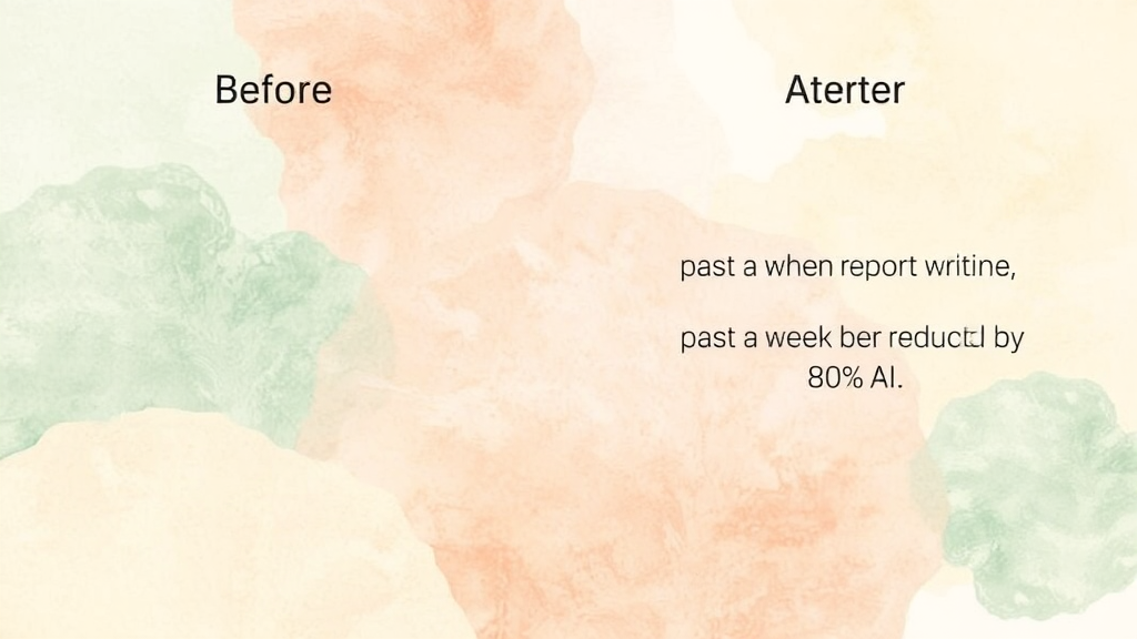 AI 회의록 작성 전후 비교 (watercolor 스타일)