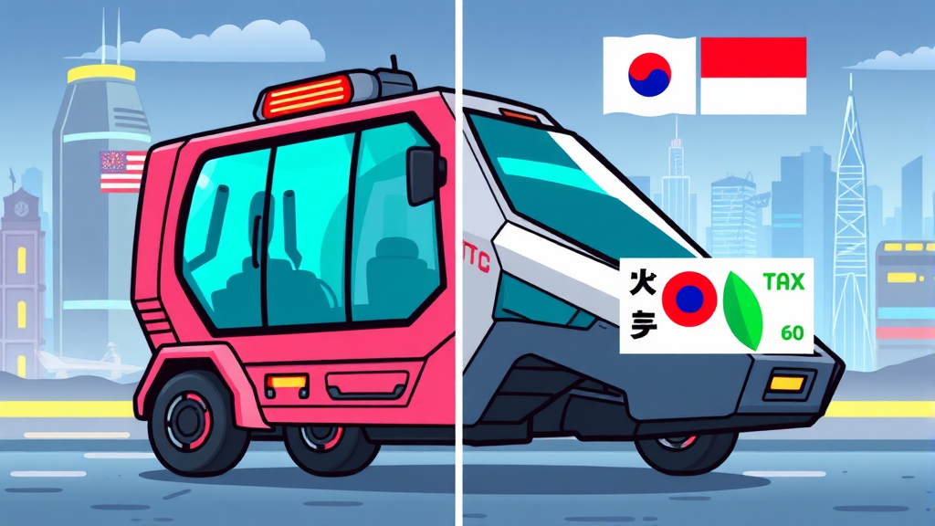 사이버트럭 가격 비교 (국내 vs 미국) (cartoon 스타일)