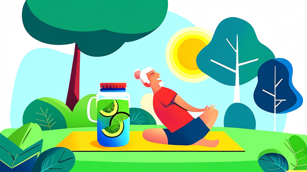 일상 속 항산화 습관: 식단부터 생활 방식까지 (cartoon 스타일)