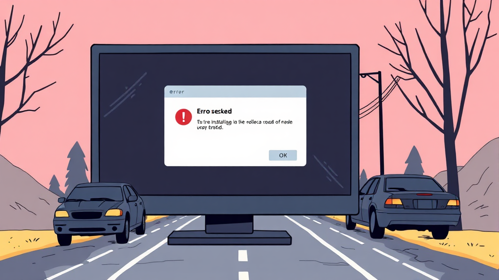 소프트웨어 설치 오류, 왜 발생할까? (illustration 스타일)