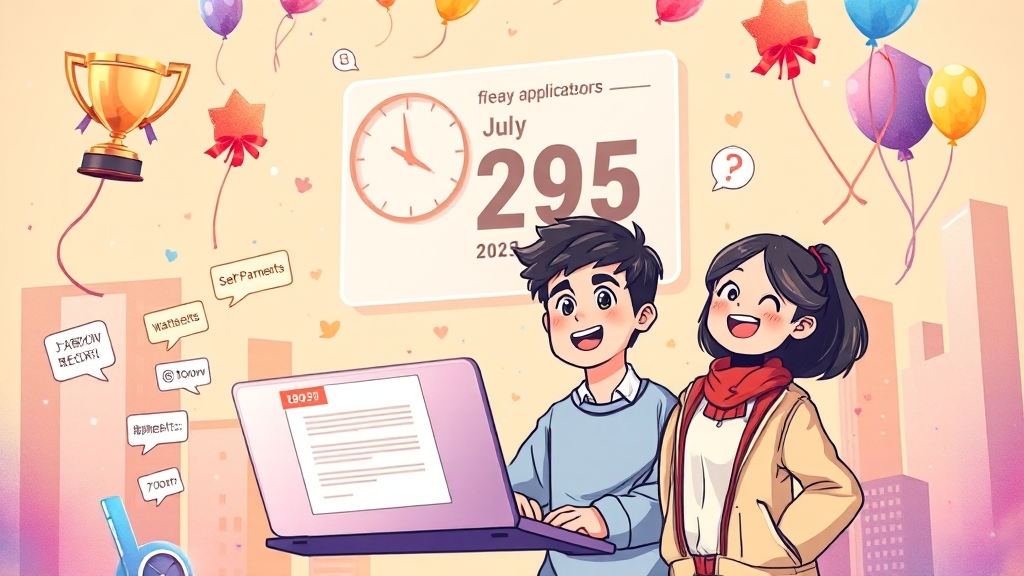 신청 기간 및 중요 일정 (cartoon 스타일)