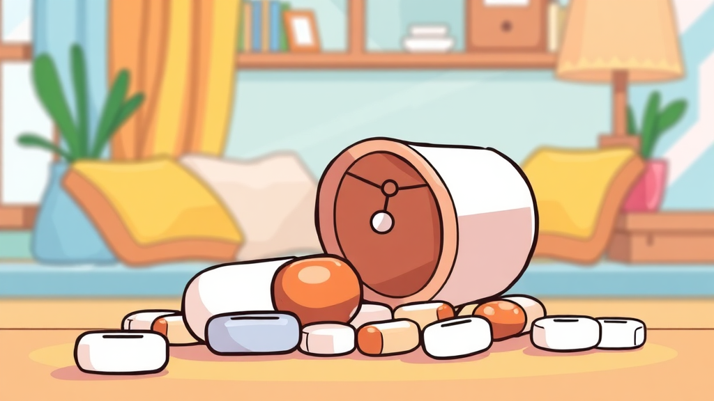 타이레놀 효능 및 효과 (cartoon 스타일)