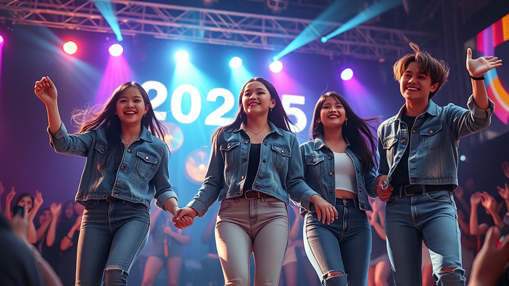 뉴진스 완전체 활동 가능성은? (realistic 스타일)