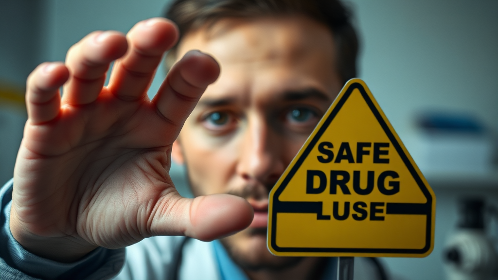 유베지 사용 시 주의사항 및 부작용 (realistic 스타일)