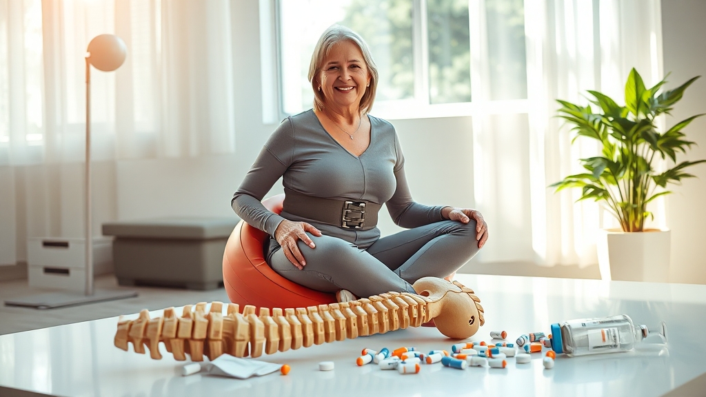 척추 압박골절 치료법 (realistic 스타일)