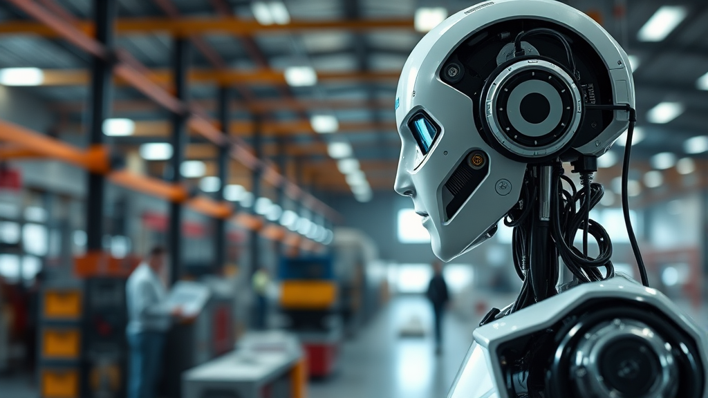 로봇 도입, 무엇을 준비해야 할까? 성공적인 스마트 팩토리 구축 전략 (realistic 스타일)