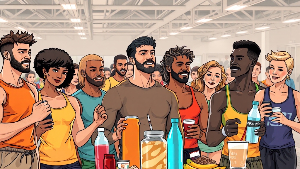 운동 유형별 맞춤 회복 식단 (illustration 스타일)