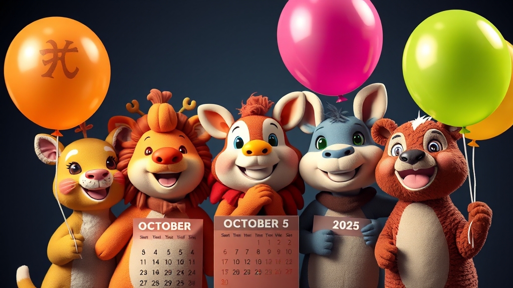 띠별 오늘의 운세 (realistic 스타일)