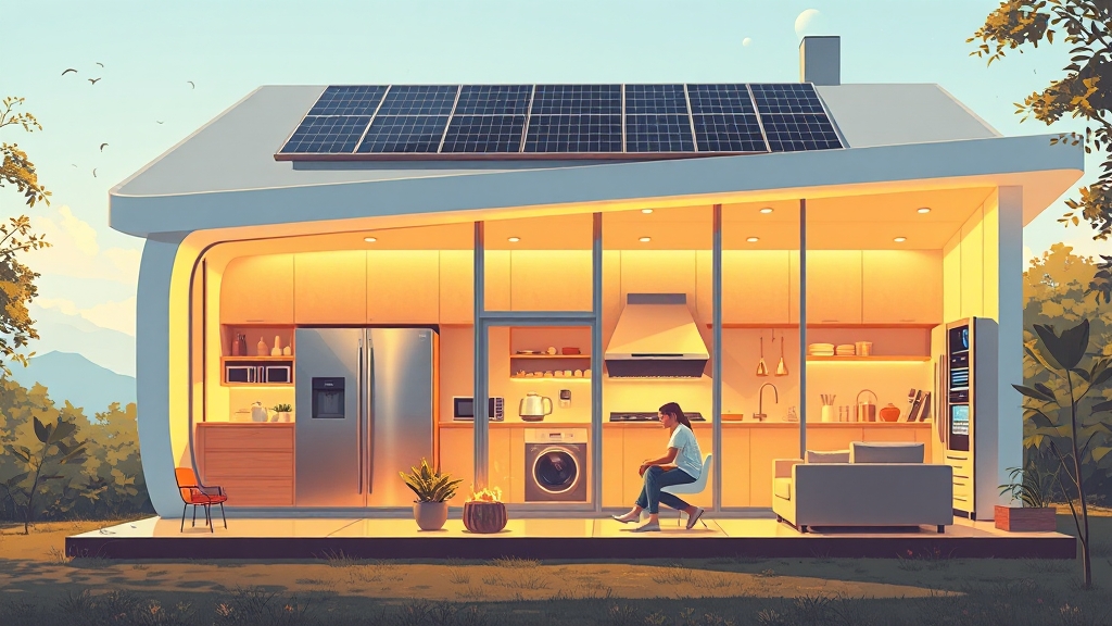 기술 혁신과 스마트홈 경험 (illustration 스타일)