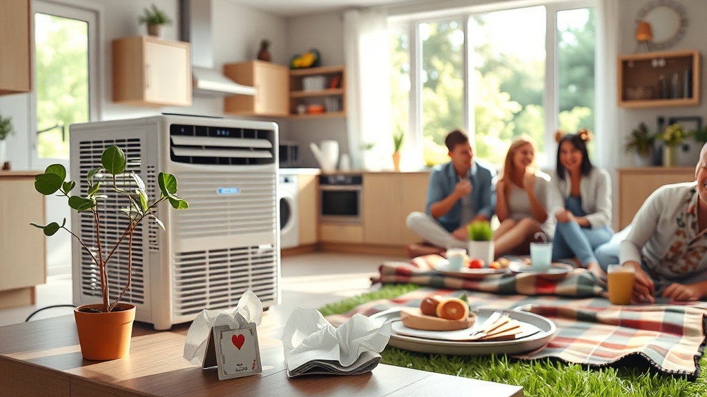 인버터 에어컨 제습 효과 (realistic 스타일)