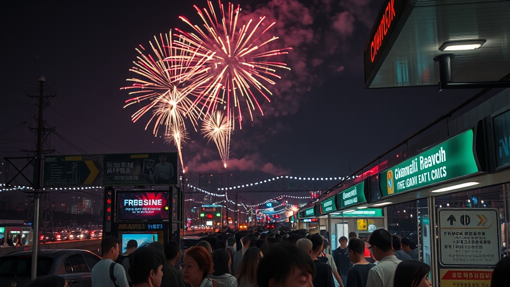 교통 통제 및 이동 팁 (realistic 스타일)