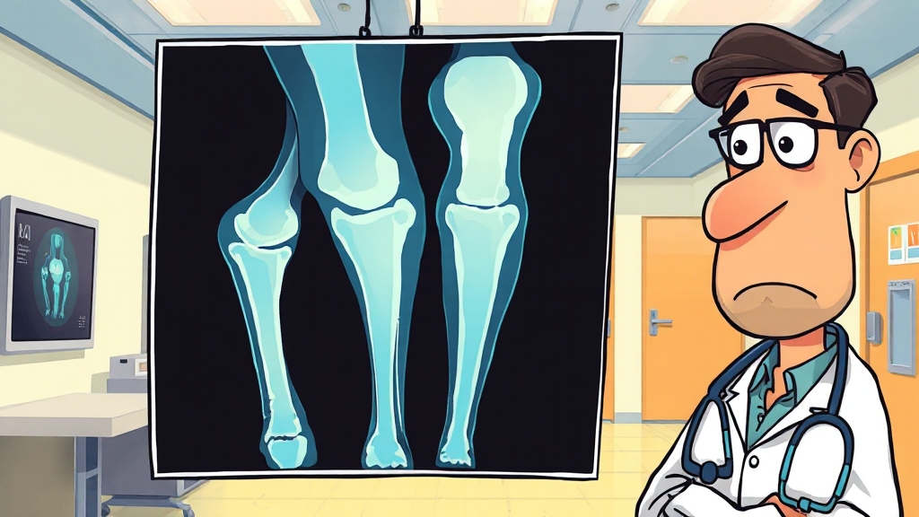 퇴행성 관절염 진단 방법 (cartoon 스타일)