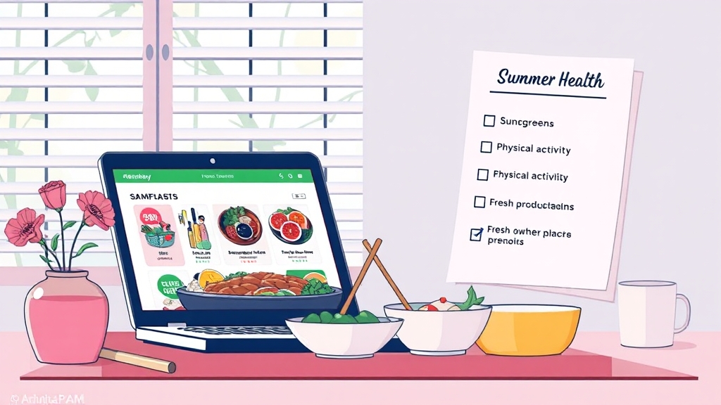 간편하게 즐기는 복날 (illustration 스타일)