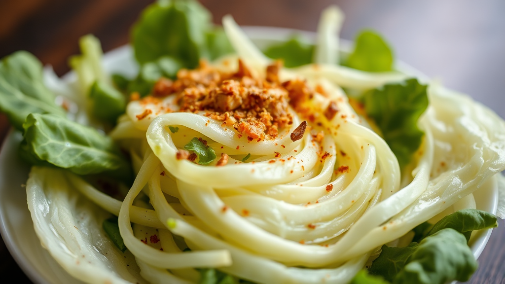 봄동 겉절이 맛의 비결, 황금 양념장 만들기 (realistic 스타일)