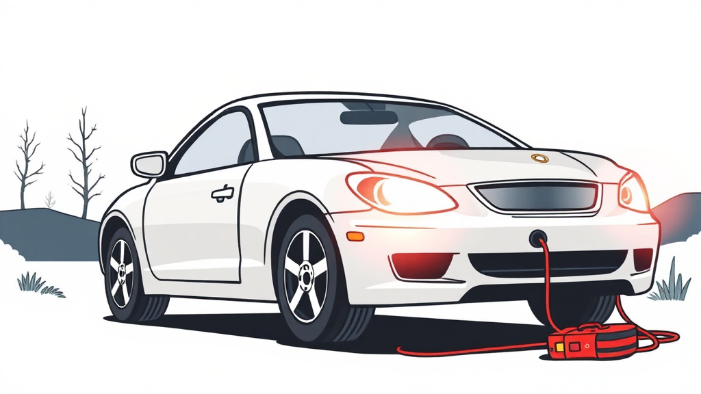 배터리 방전 시 대처법 (illustration 스타일)