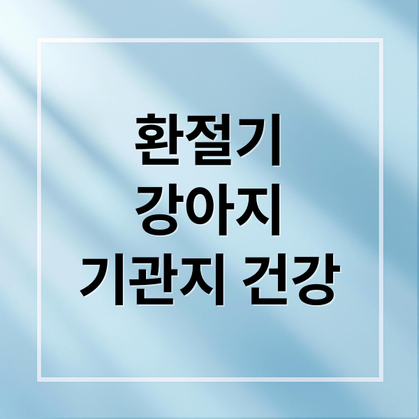 환절기
강아지
기관지 건강 (기관지영양제)