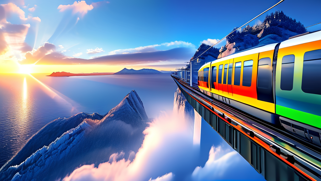 하늘에서 거제를 내려다보다: 거제 모노레일 체험 (realistic 스타일)