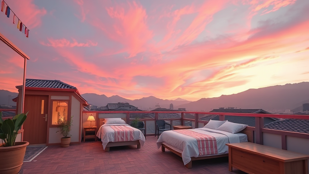 숙박 할인 꿀팁 대한민국 숙박 세일 페스타 (realistic 스타일)