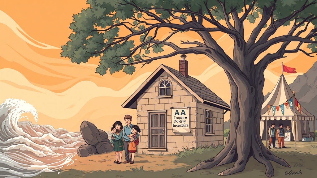 풍수해보험, 왜 필요할까요? (illustration 스타일)