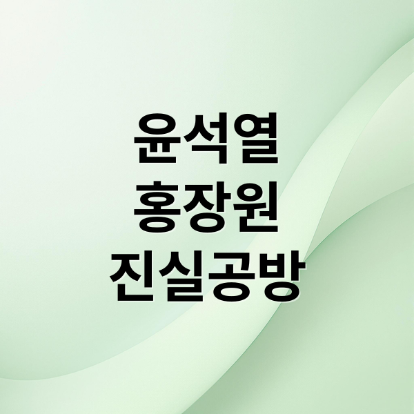 윤석열
홍장원
진실공방 (윤석열 홍장원 체포조 명단 공방)