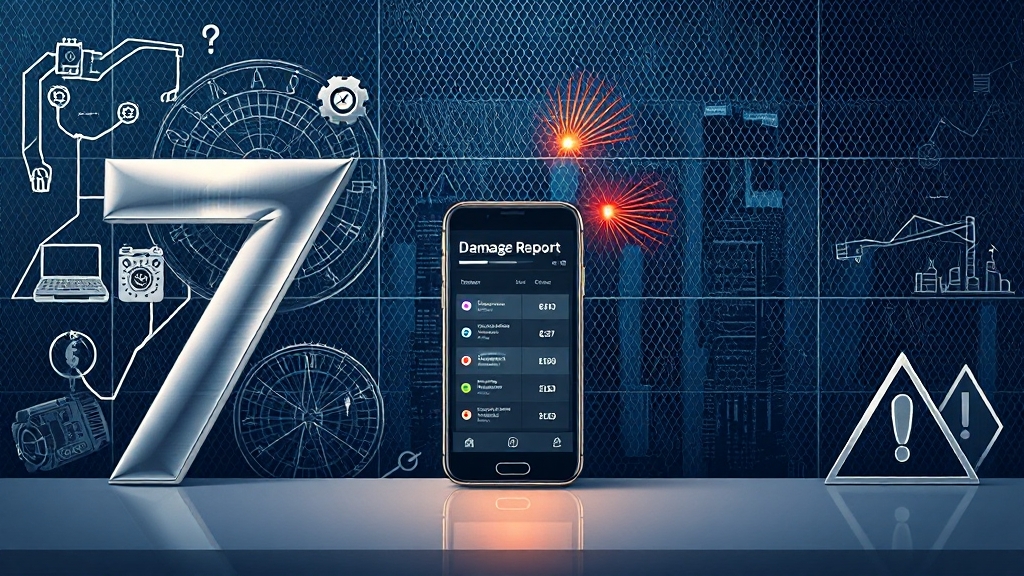 폴드7 관련 주의사항 및 피해 예방 (illustration 스타일)