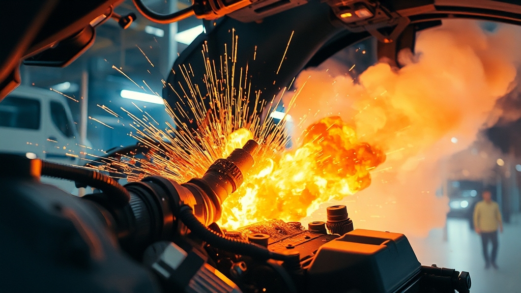 점화플러그, 엔진의 핵심 역할 (watercolor 스타일)