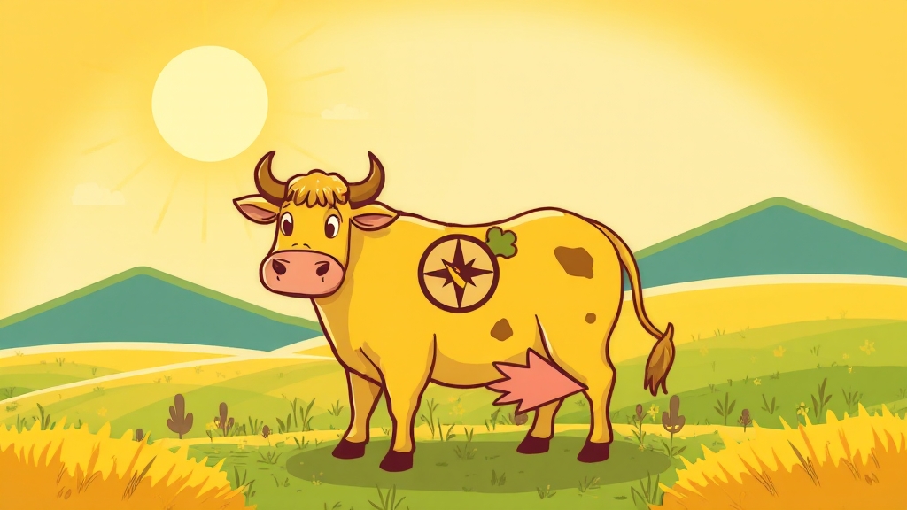 소띠 이사 방향 (2026년): 안정과 번영을 위한 선택 (cartoon 스타일)