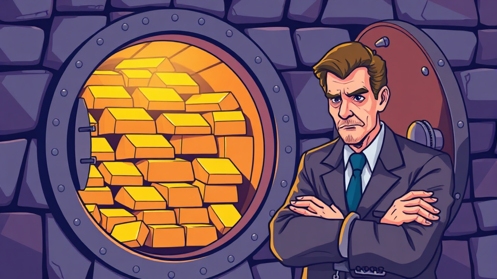 안전자산 선호 심리와 금 투자 (illustration 스타일)