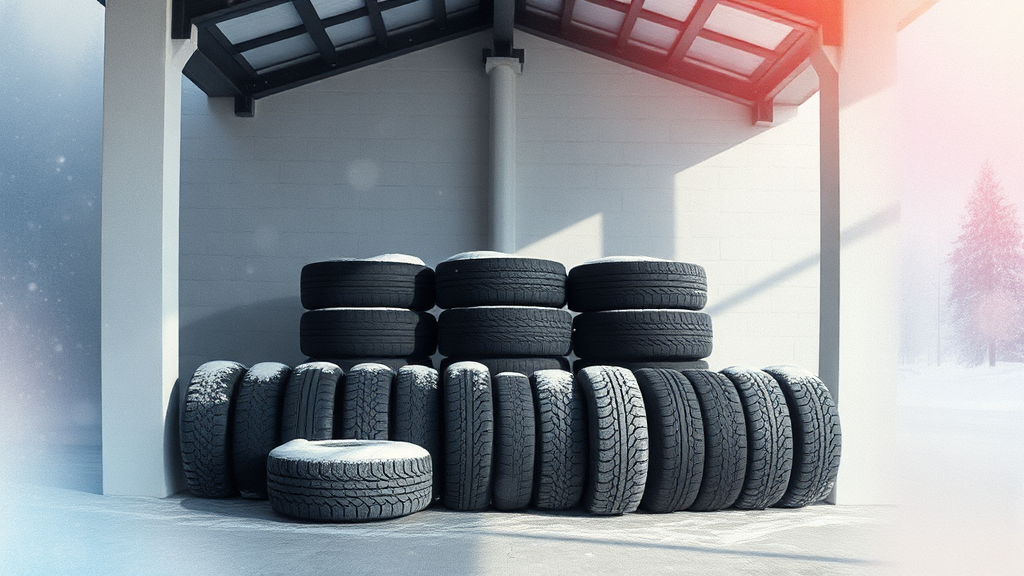 윈터 타이어, 어떻게 보관해야 할까? (watercolor 스타일)