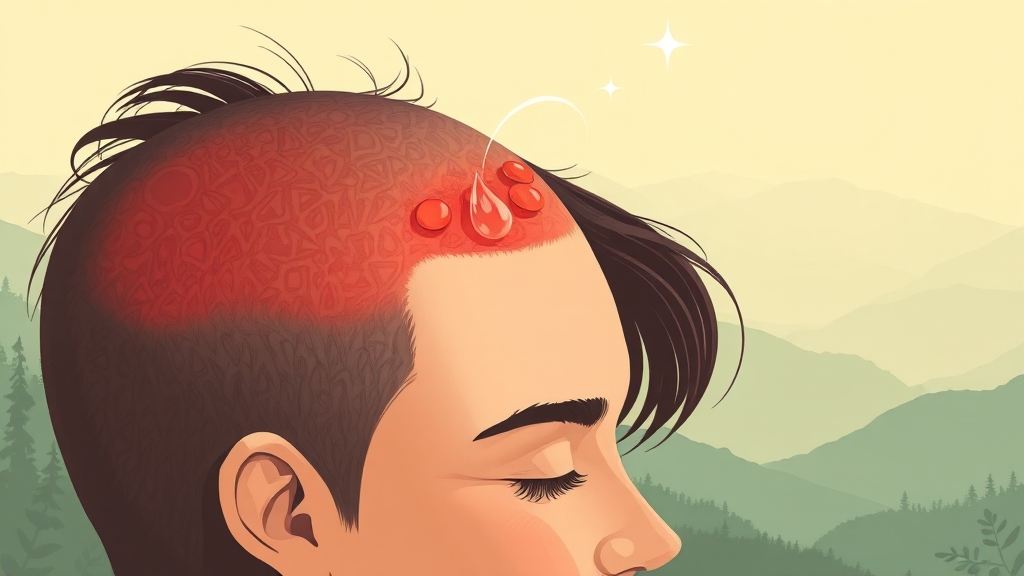 지루성두피염과 탈모 연관성 (illustration 스타일)