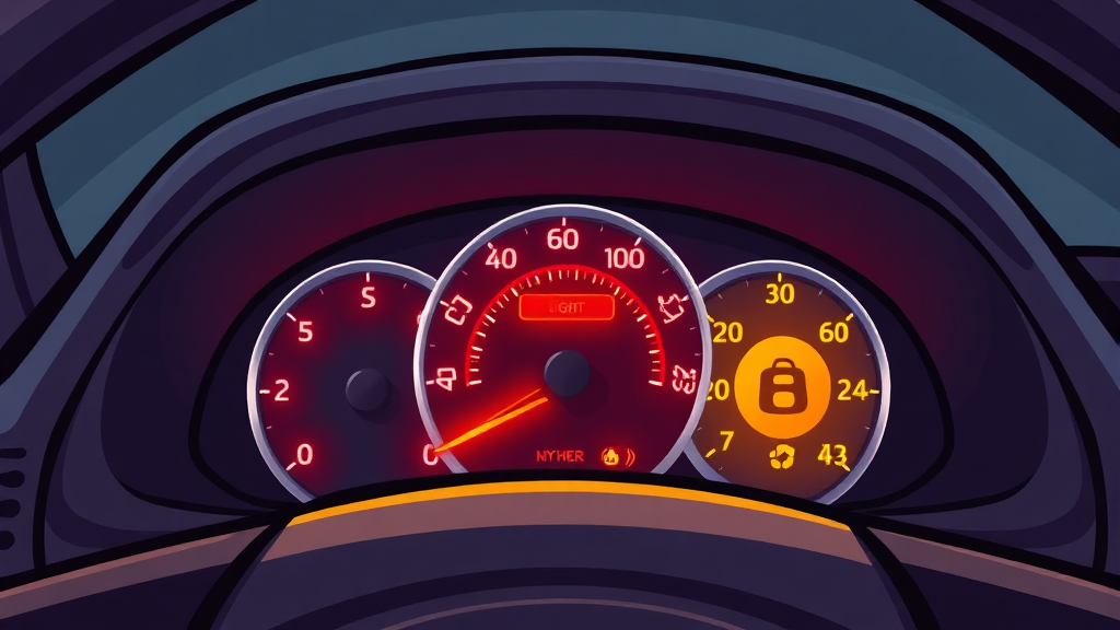 자동차 계기판 경고등 총정리: 색상별 의미와 현명한 대처법 2 가장 흔하게 발생하는 주요 경고등 종류와 증상 (cartoon 스타일)