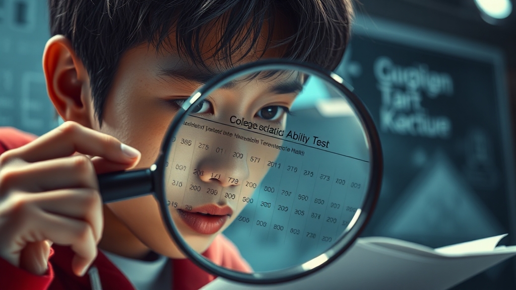 영역별 난이도 상세 분석 (국어, 수학, 영어) (realistic 스타일)