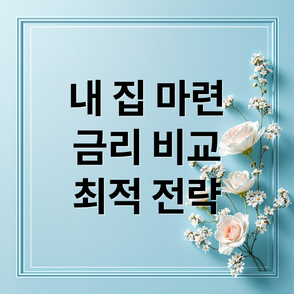 내 집 마련
금리 비교
최적 전략 (주택담보대출 비교)