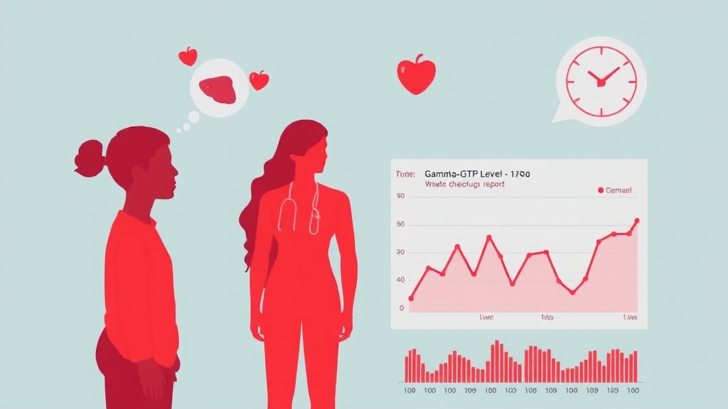 감마지티피 정상 수치 기준 (illustration 스타일)