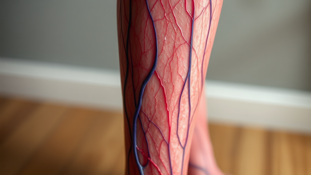 하지정맥류, 왜 괴로울까? (realistic 스타일)