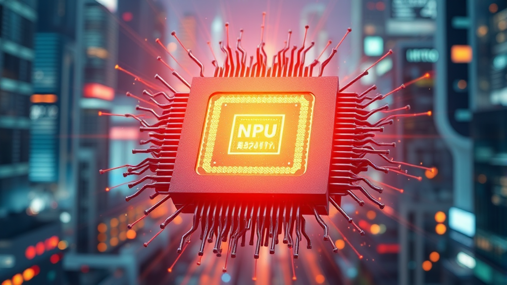 NPU: AI 반도체 시장의 새로운 성장 동력 (realistic 스타일)
