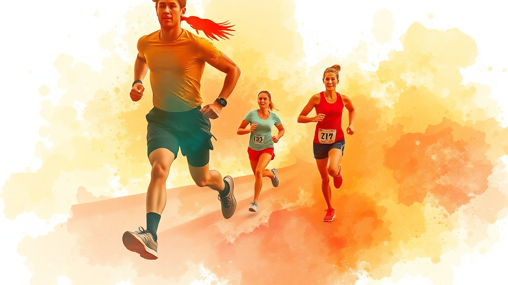 에너지 보충: 식단 및 간식 준비 (watercolor 스타일)