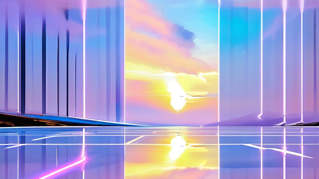 AI 기술 발전과 함께하는 광전자 주가 전망 (watercolor 스타일)