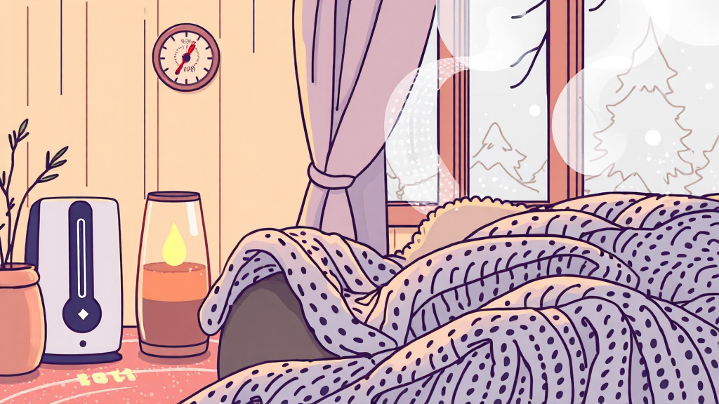 실내 온도 및 습도 관리 (illustration 스타일)