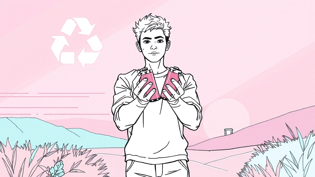 폐건전지, 돈으로 바꿔드려요! (illustration 스타일)