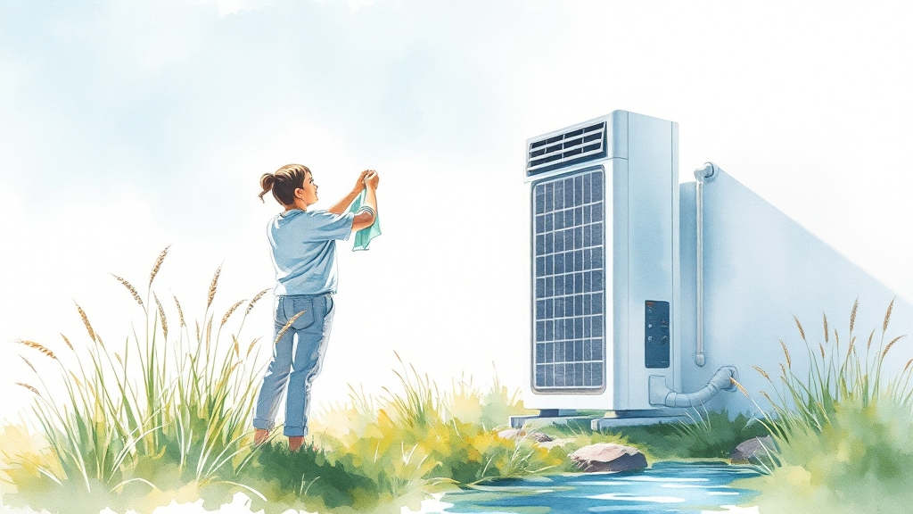 에어컨 유지관리, 오래 쓰는 비결 (watercolor 스타일)