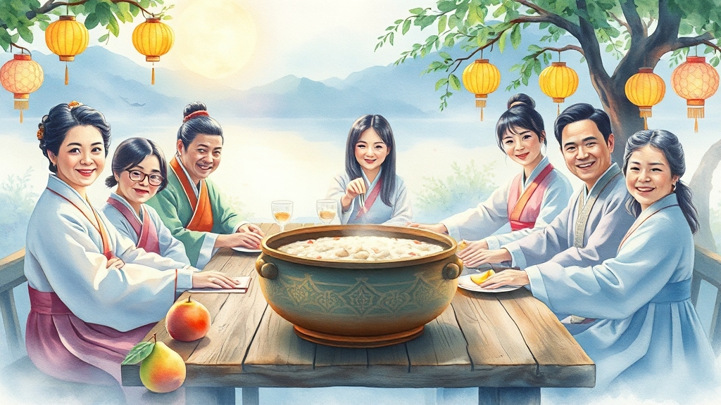 초복의 의미와 유래 (watercolor 스타일)