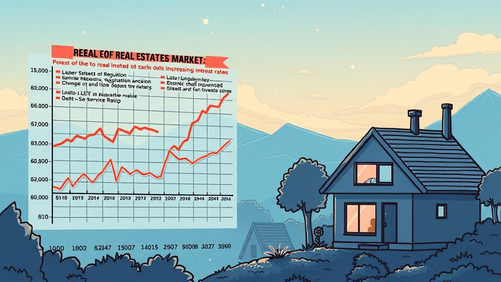 부동산 시장 변화와 대출 규제 (cartoon 스타일)