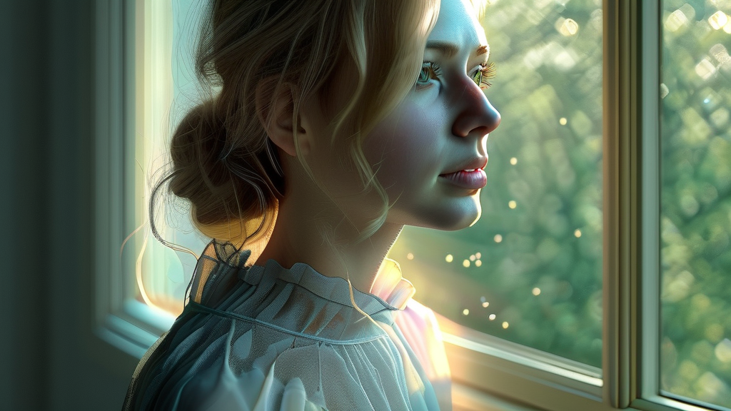 미세먼지가 비염에 미치는 영향 (realistic 스타일)