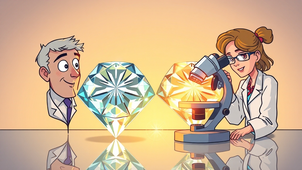 화학적, 물리적 특성 차이 분석 (cartoon 스타일)