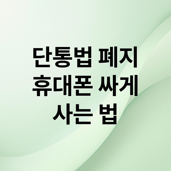 단통법 폐지
휴대폰 싸게
사는 법 (2025 단통법 폐지 휴대폰)